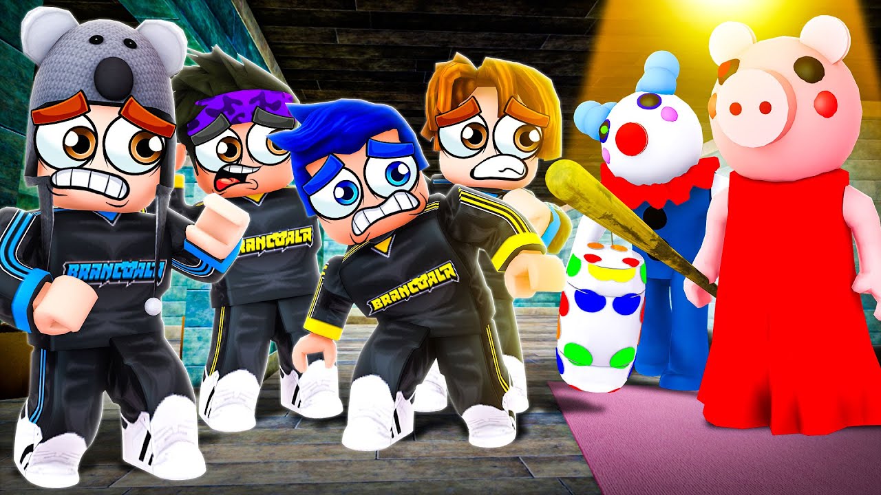 FUGA DA PIGGY NO ROBLOX COM TIME BRANCOALA - BrancoalaGames
