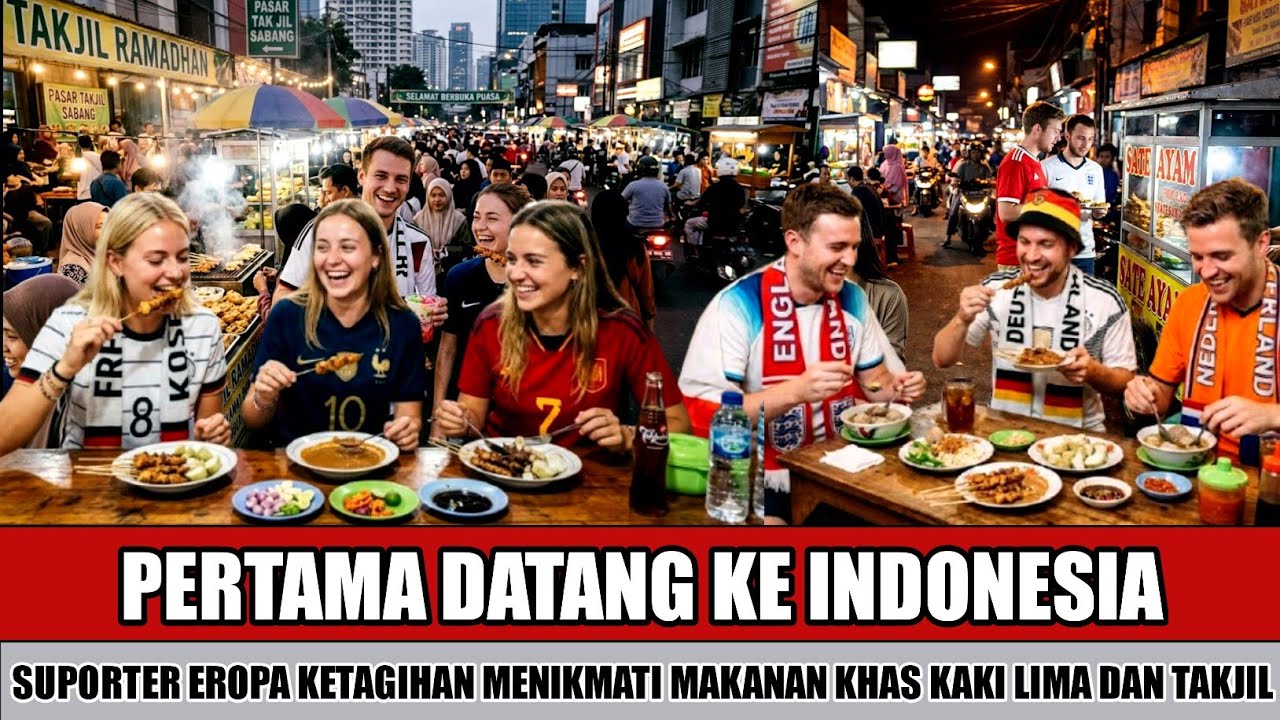IKUT WAR TAKJIL RAMADHAN~SUPORTER CANTIK EROPA ASIK BERBURU MAKANAN SEBELUM ANTRI TIKET FIFA SERIES