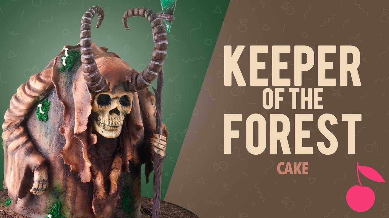 Forest Keeper Skull Cake Tutorial | How To | Cherry School