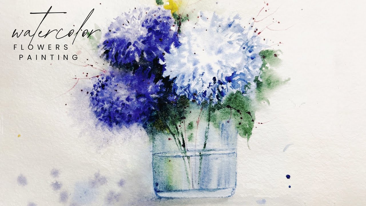 Watercolor Flowers in Vase – Easy and Relaxing Flower Painting Tutorial