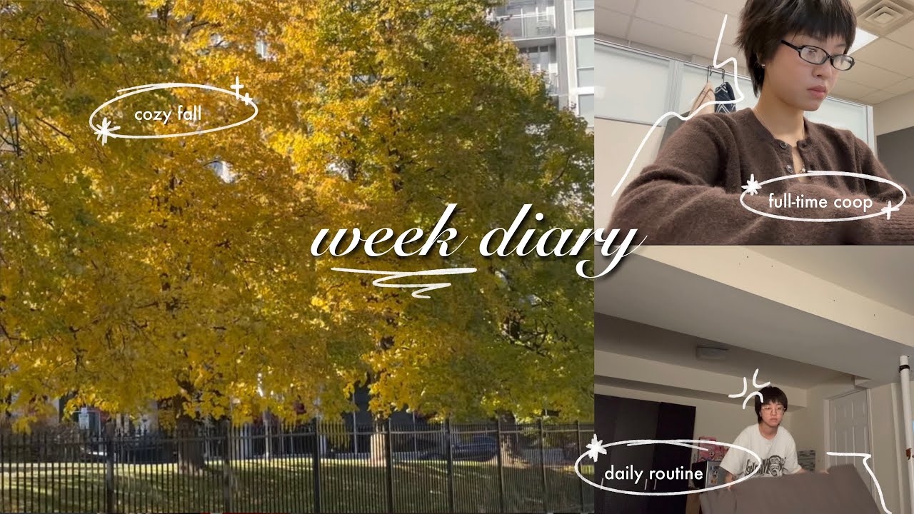 week diaries 💻 full work, daily routine, skincare, cleaning, fall season
