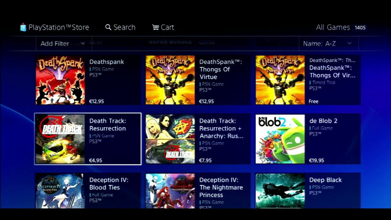 Playstation PS3 store (Exploring PS3 games)