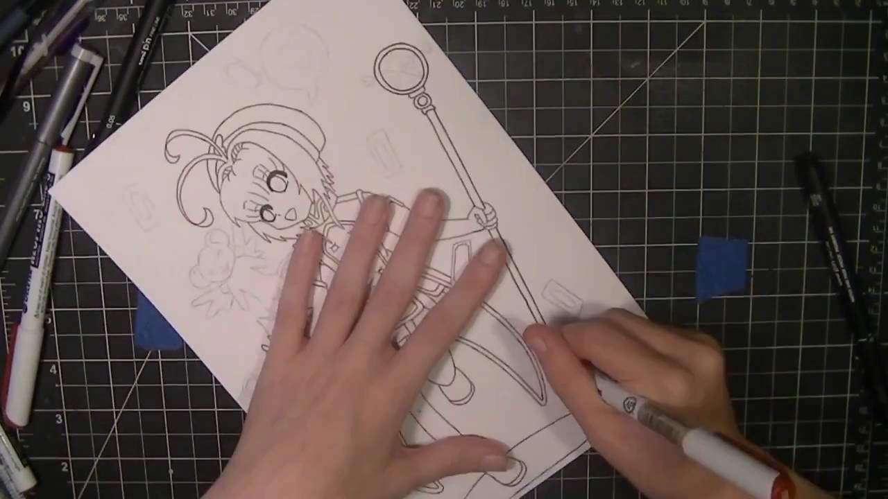 'Cardcaptor Sakura' Fan Art Inking || Various Fineliners