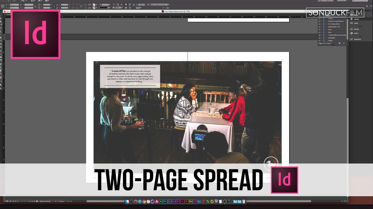 Учебное пособие Indesign: дизайн двухстраничного разворота