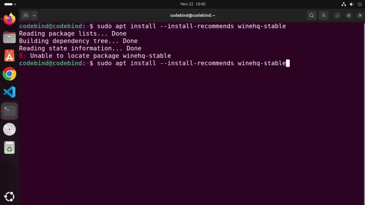 FIX: Unable to Locate Package winehq-stable
