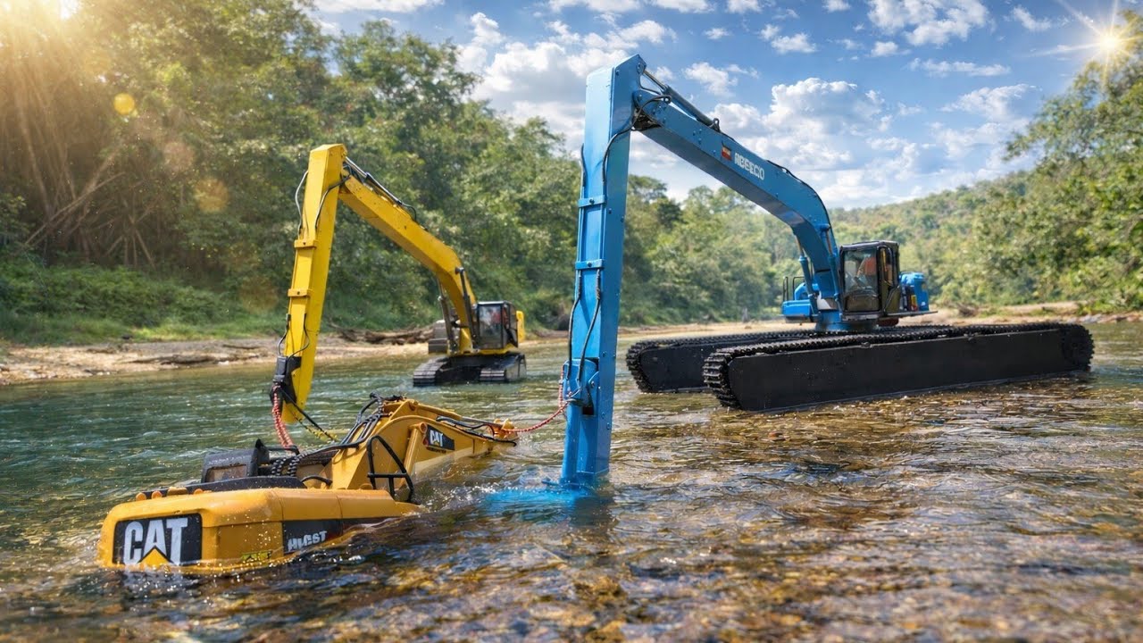 Strong Scale 1/16 : Kobelco Amphibious Servo Liner Electric Profesional 