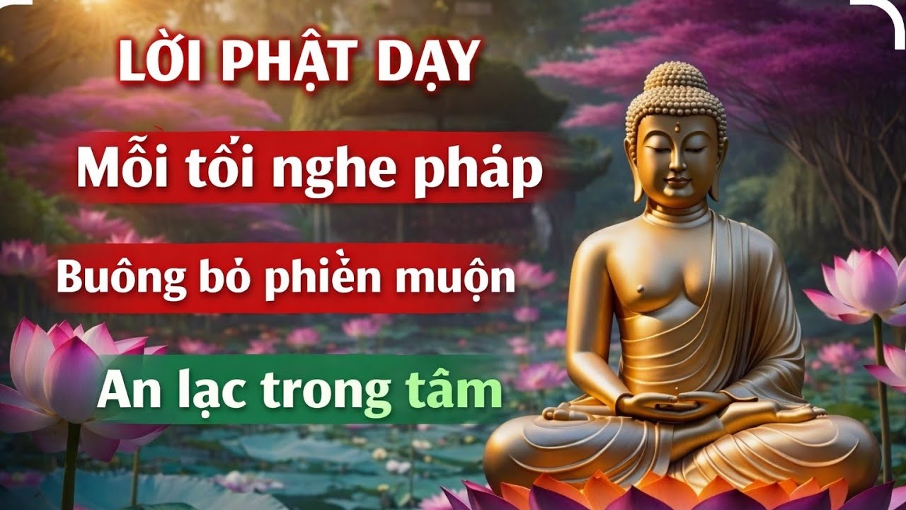 Lời Phật dạy,mỗi tối nghe pháp buôn bỏ phiền muộn,an lạc trong tâm #loiphatday #baihoccuocsong 