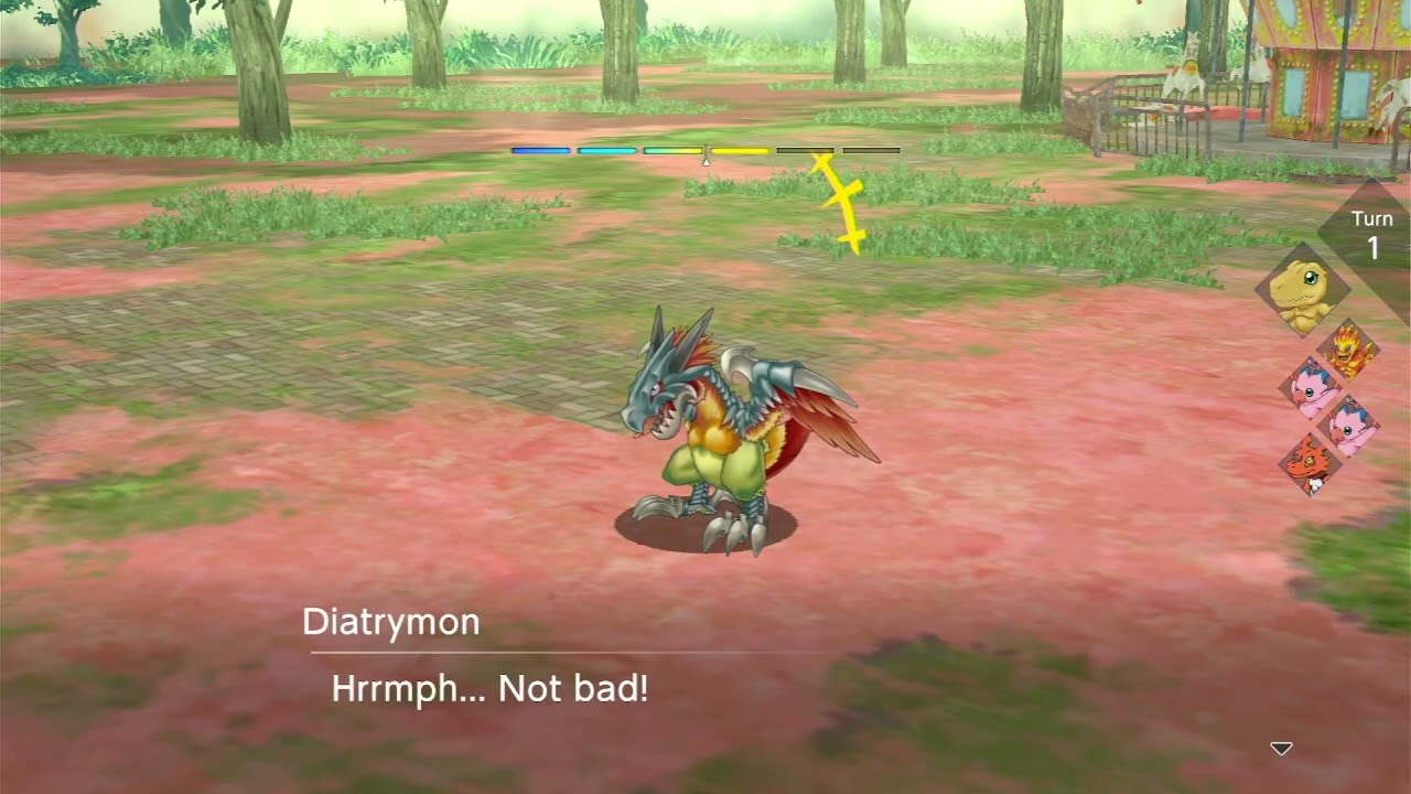 Digimon Survive trying to recruit Diatrymon