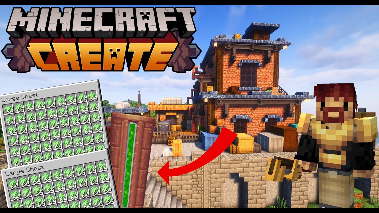 I Built a Mob Farm in Minecraft Create Mod!