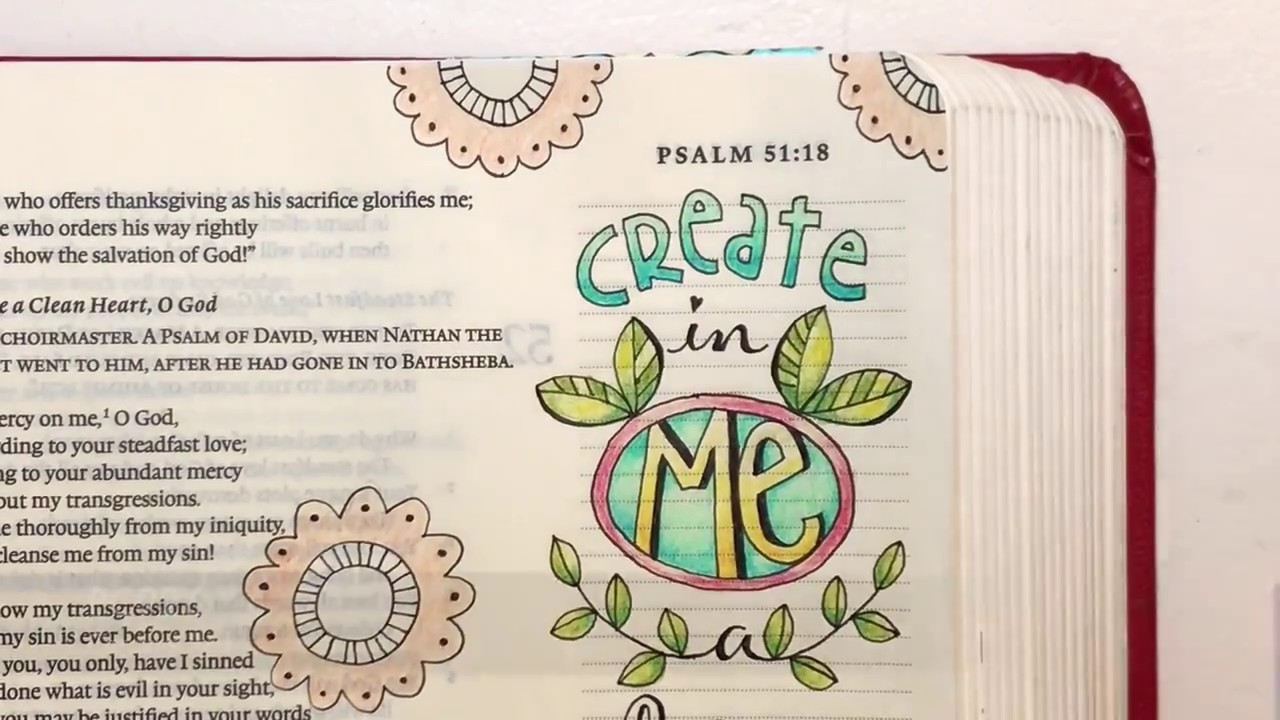 Psalm 51 Time Lapse Coloring   Part 1
