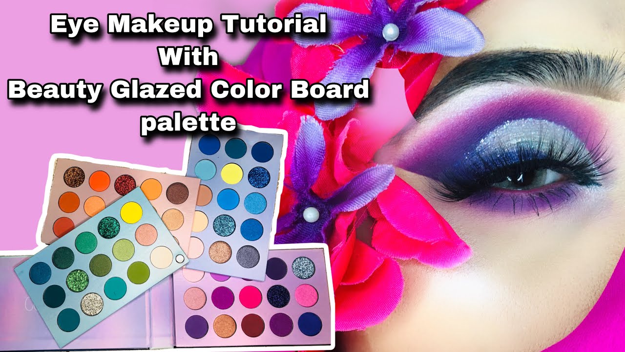 EYE MAKE-UP with BEAUTY GLAZED COLOR BOARD PALETTE || Tutorial-1