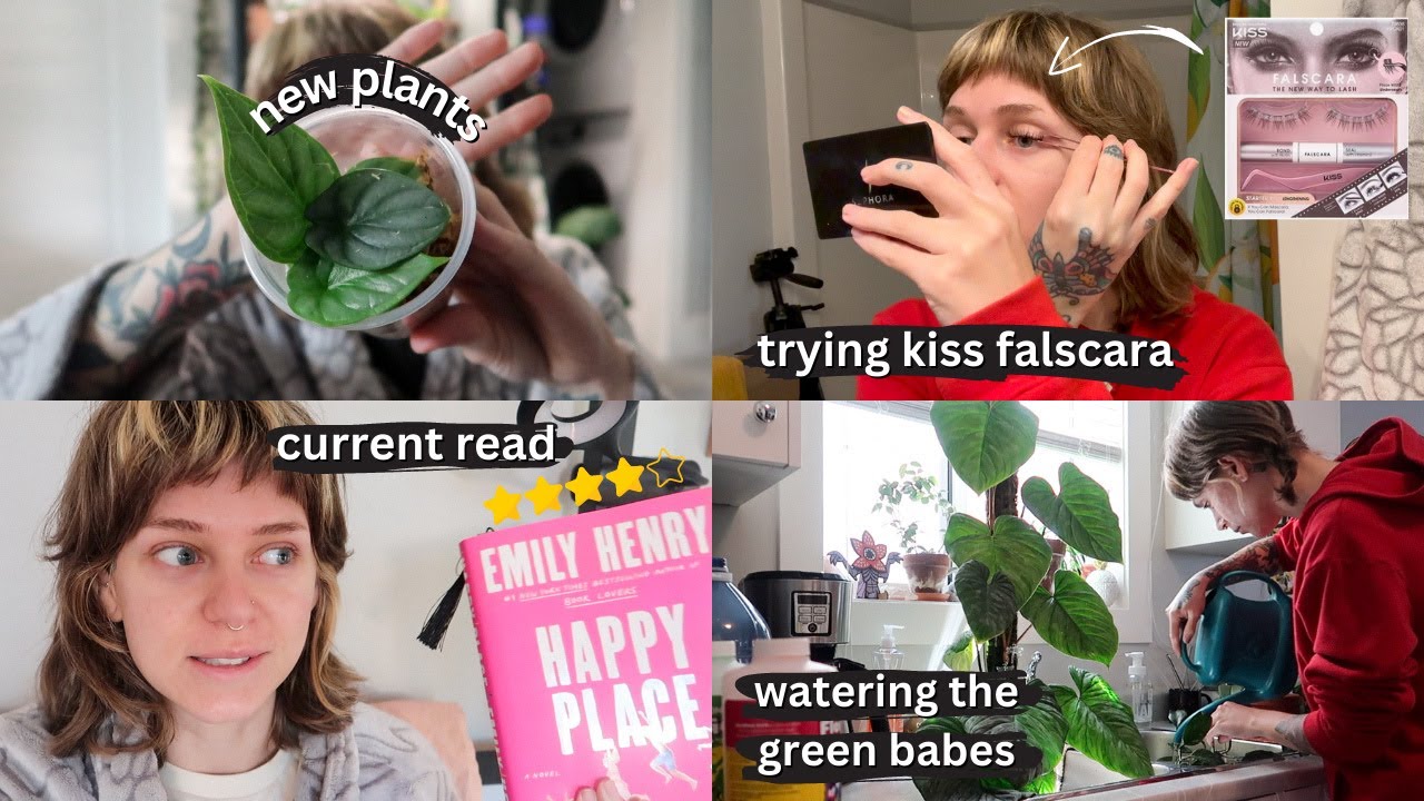 🌱 plant trade, trying diy lash extensions, & making a lazy spaghetti 🍝 | weekly vlog!