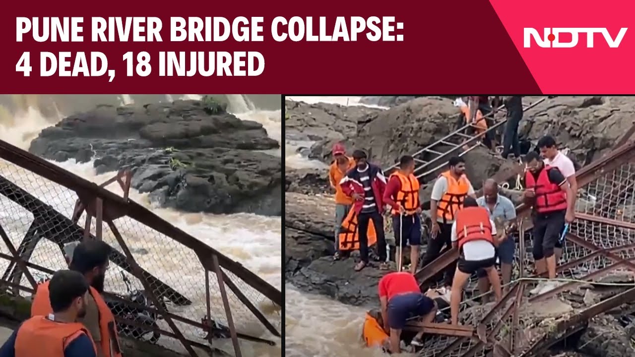 Pune Bridge Collapse News | Pune Bridge Collapse: Four Dead, 18 Injured; NDRF leads Rescue Efforts