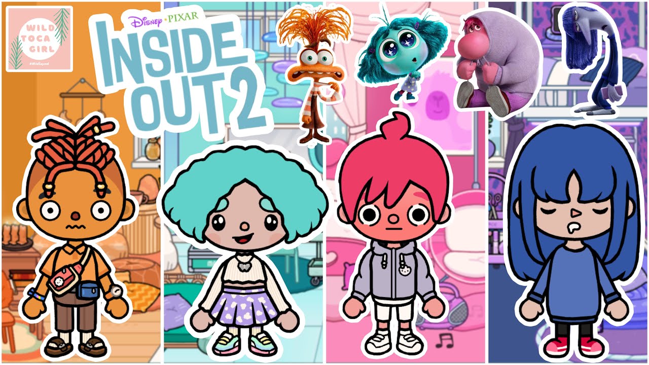 INSIDE OUT 2 😰😠😳🥱 TOCA BOCA WORLD 🌍