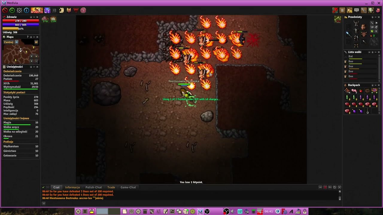 Medivia - Arak Bees hunt tutorial