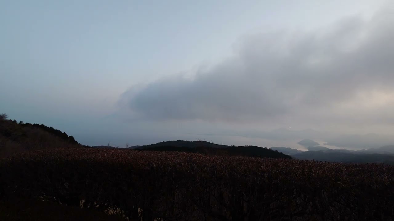 達磨山からの朝もやの富士山