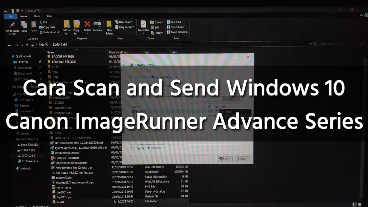 Cara Scan and Send di Windows 10 Canon ImageRunner Advance (CANON IRA) Series