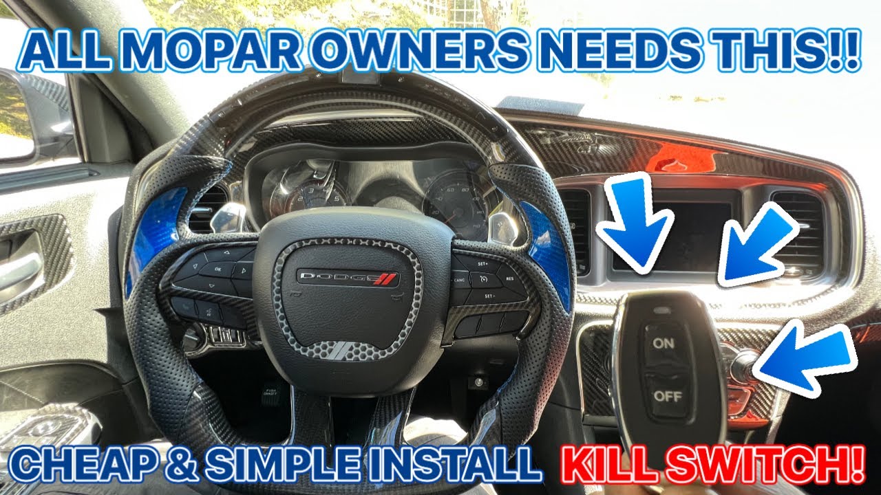 ALL MOPAR OWNERS NEED THIS!! ADDING KILL SWITCH TO DODGE CHARGERS AND CHALLENGERS!! (INSTALL VIDEO)