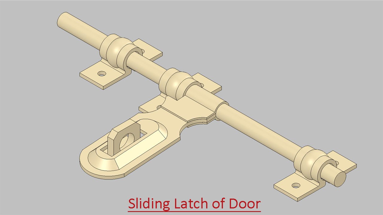 Sliding Latch of Door (Video Tutorial) SolidWorks