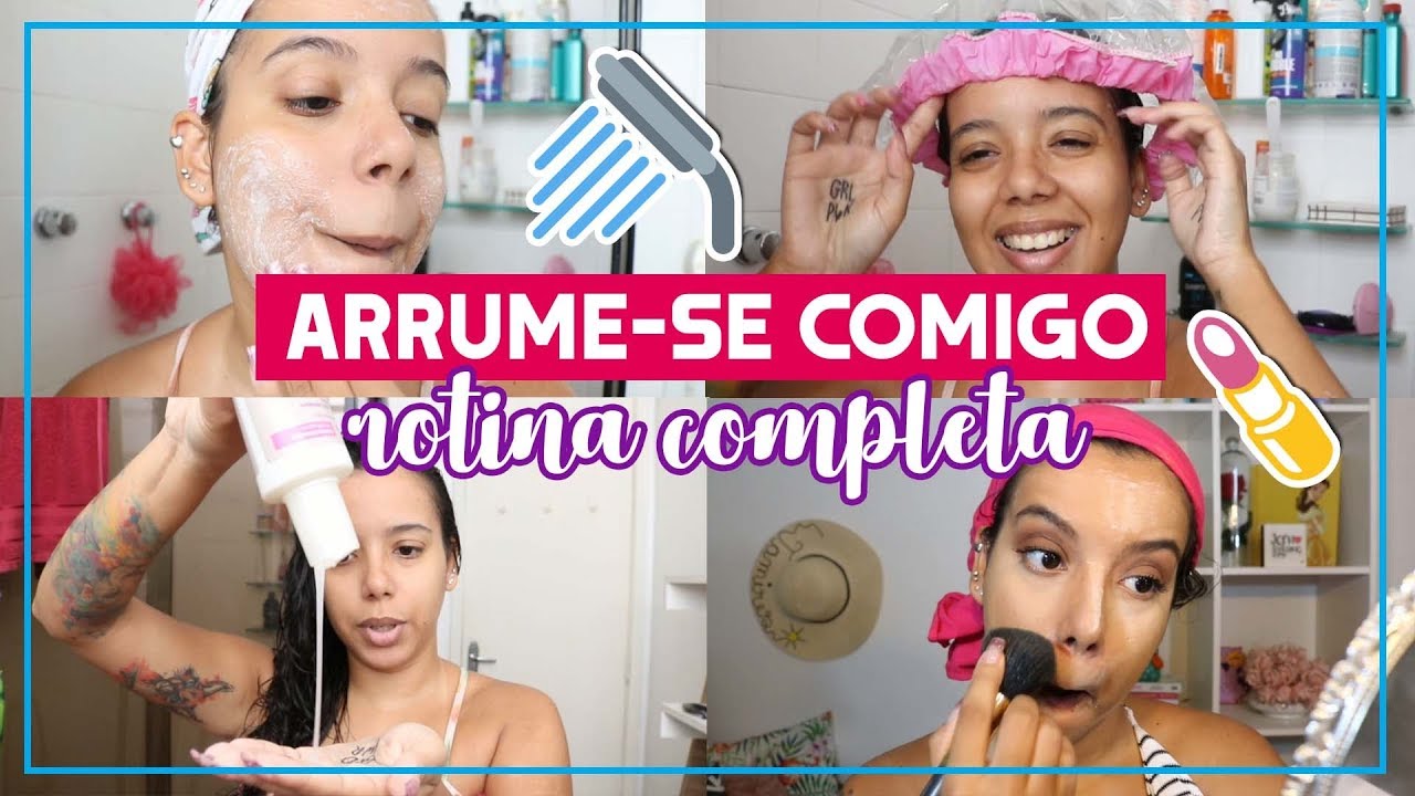 ARRUME-SE COMIGO - Dia de Gravação e Rotina DE CABELO, MAKE e SKINCARE Atualizada - Tamires Maia