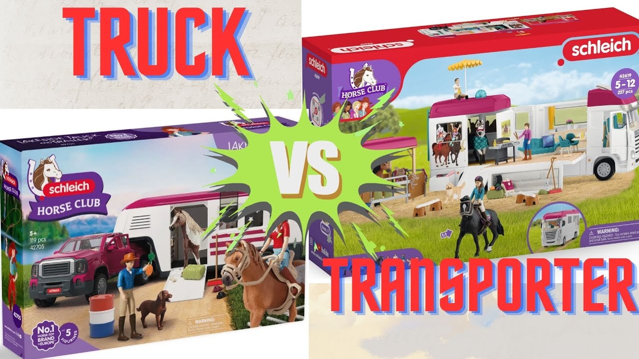 Which is the BEST? Big Model Comparison! Schleich Horse Transporter vs Lakeside Truck & Trailer