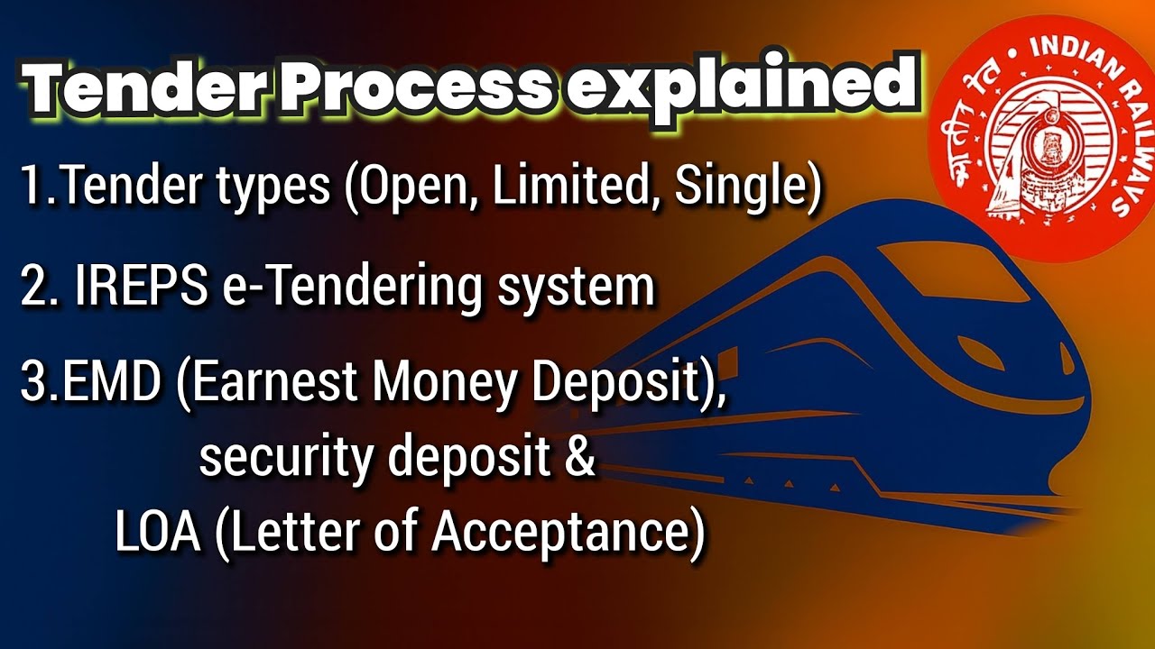 How Does the Railway Tender Process Work Step by Step ? Tender and contract in Railway