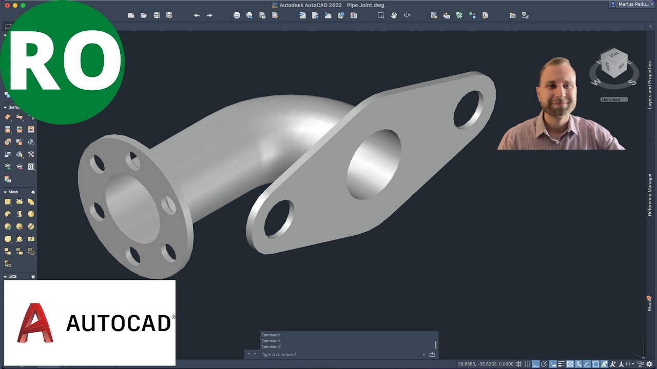 AutoCAD 3D | Modelarea unui Cot de Conductă | Pas cu pas