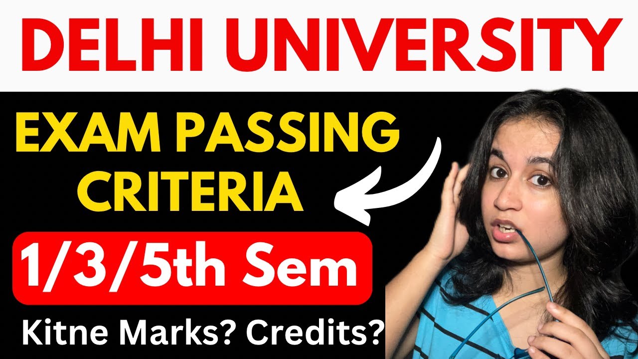 🔥Delhi University *NEW* Exam Passing Criteria || Kitne marks mai pass ??