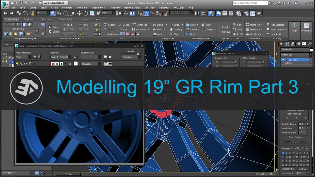 3ds Max - Modelling The 1st LOD 19