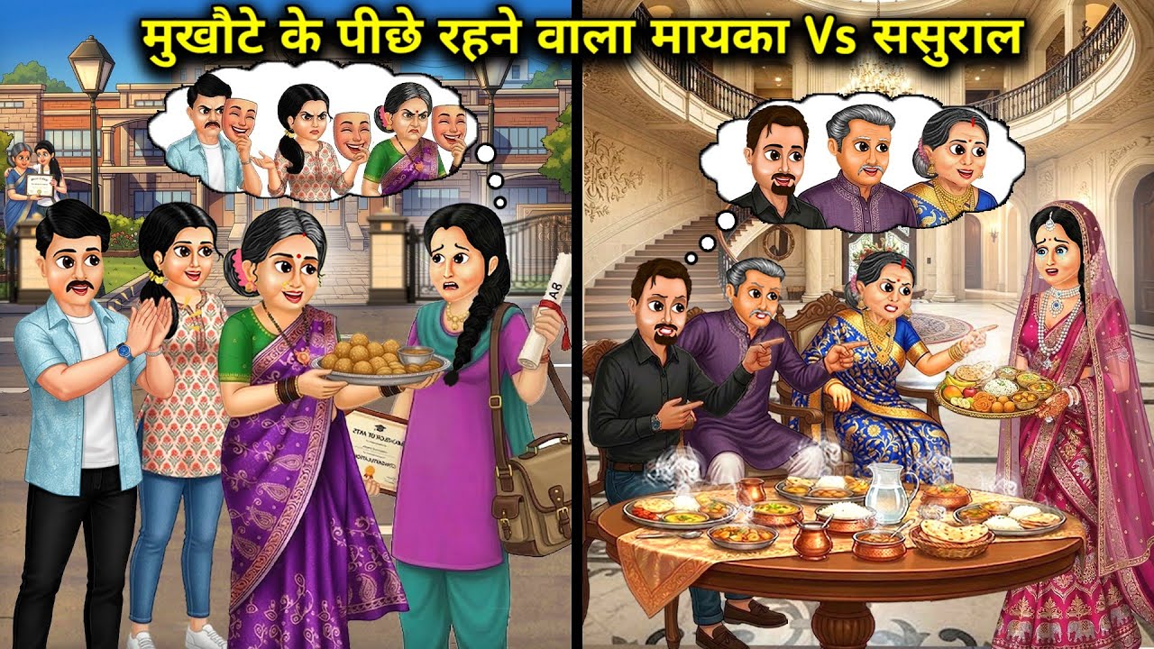 मुखौटे के पीछे रहने वाला मायका vs ससुराल||The masked maternal family vs. the in-laws||