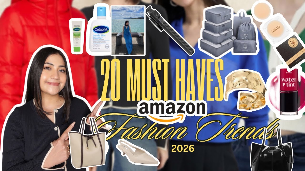 20 MUST-HAVES from Amazon| FashionTrends 2026| Tops, Dresses, Skincare, Travel Finds,Tripod & More