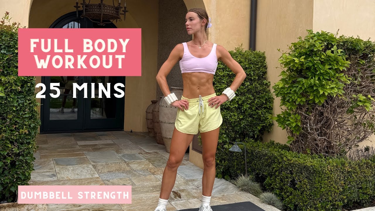 25 Minute Full Body Workout - dumbbell total body sweat (strength x cardio)