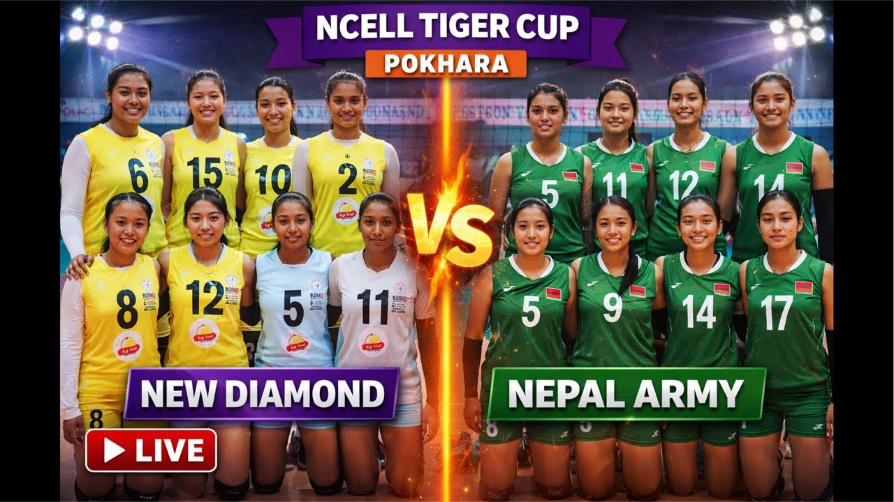 New Diamond vs Nepal Army Women Volleyball Live