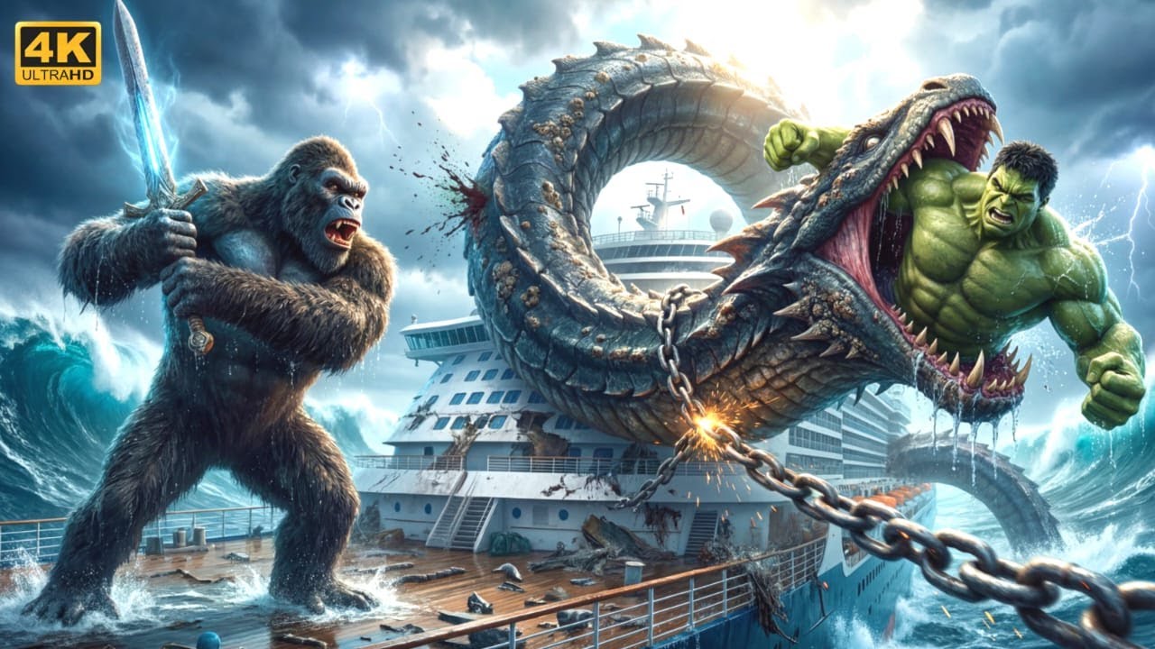 Kong & Hulk Face an Unseen Titan | Epic Deep Sea Battle