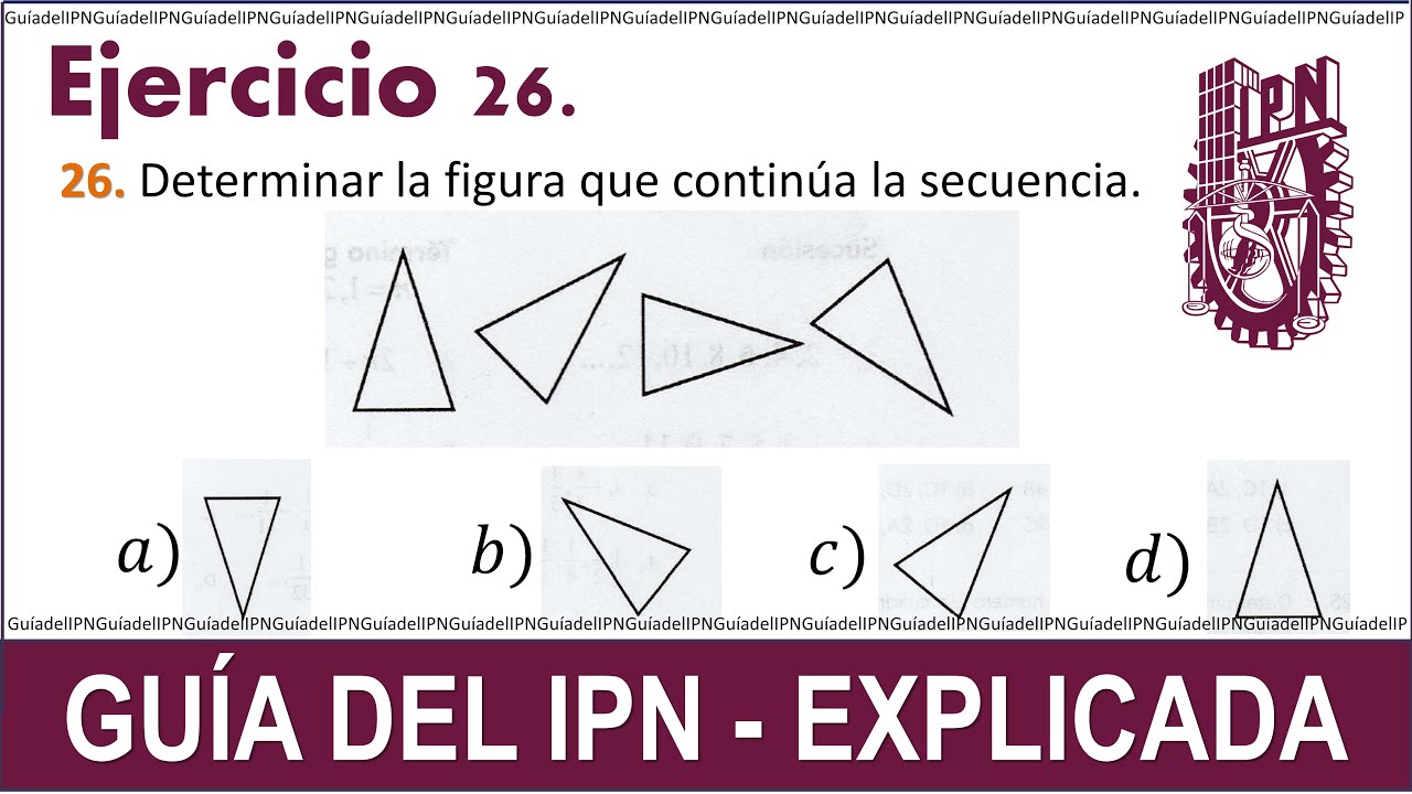 Guía del IPN. Ejercicio 26. Razonamiento matemático