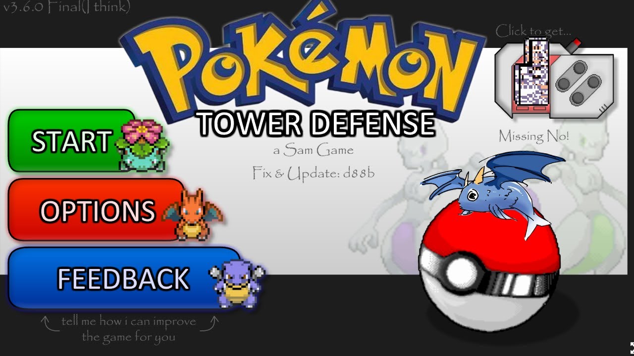 [Pokemon Tower Defense] Pokemon and Tower Defense game in one omg
