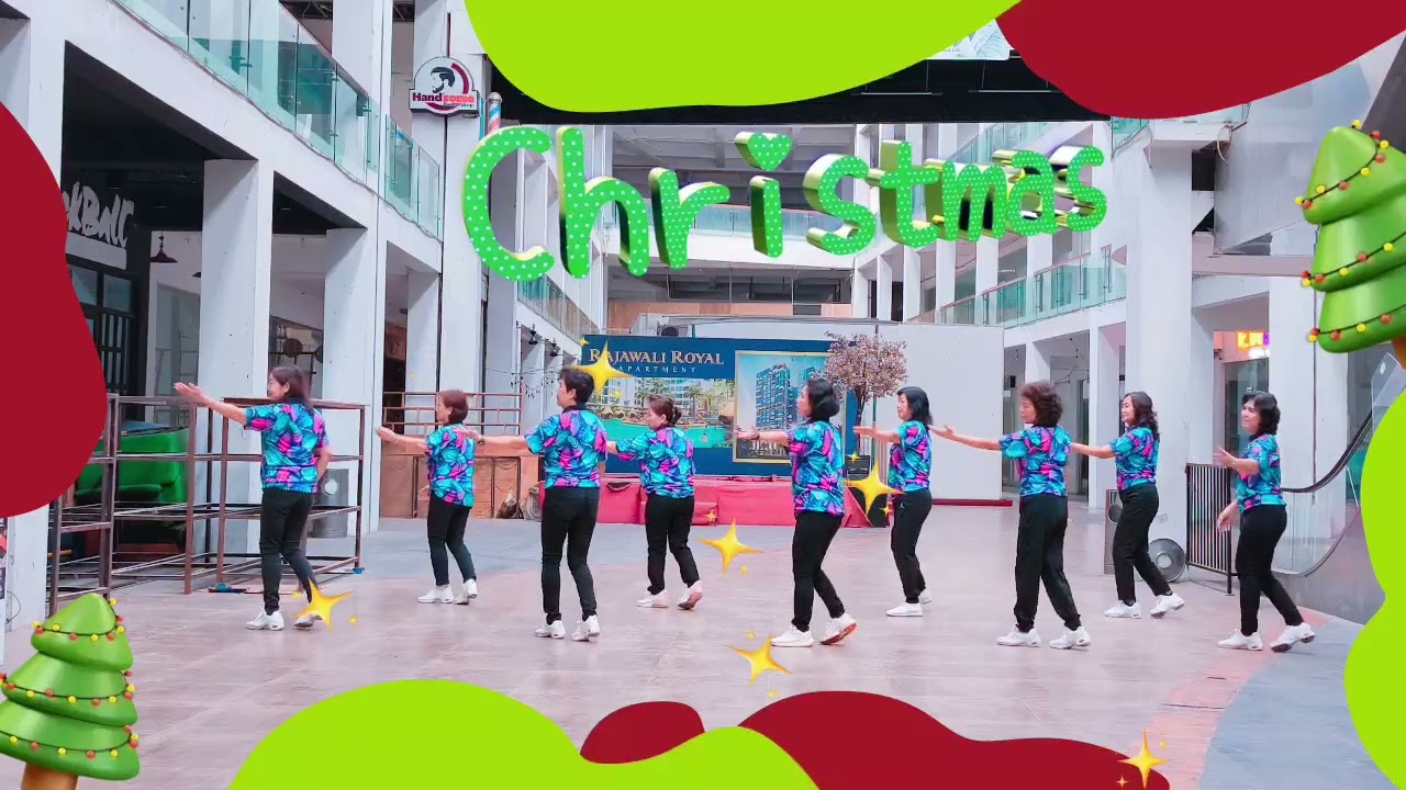 Rockin' Around The Christmas Tree - Line Dance / Demo by Rajawali Line Dance Club Palembang