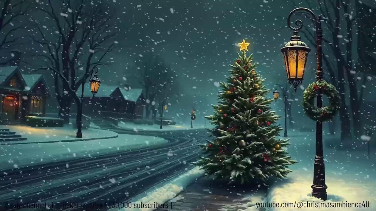 A Relaxing Retro Christmas Scene ❄️ ASMR ❄️Relaxing Ambience