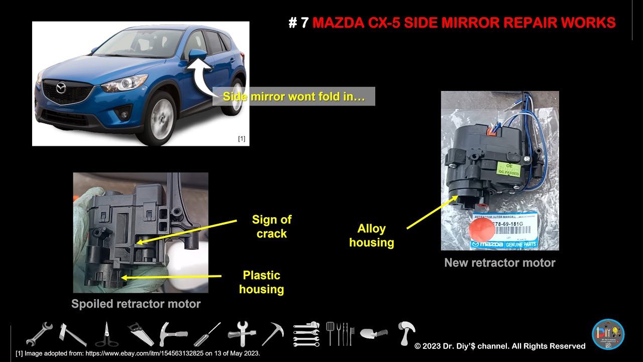 #7 Ремонт боковых зеркал Mazda CX5