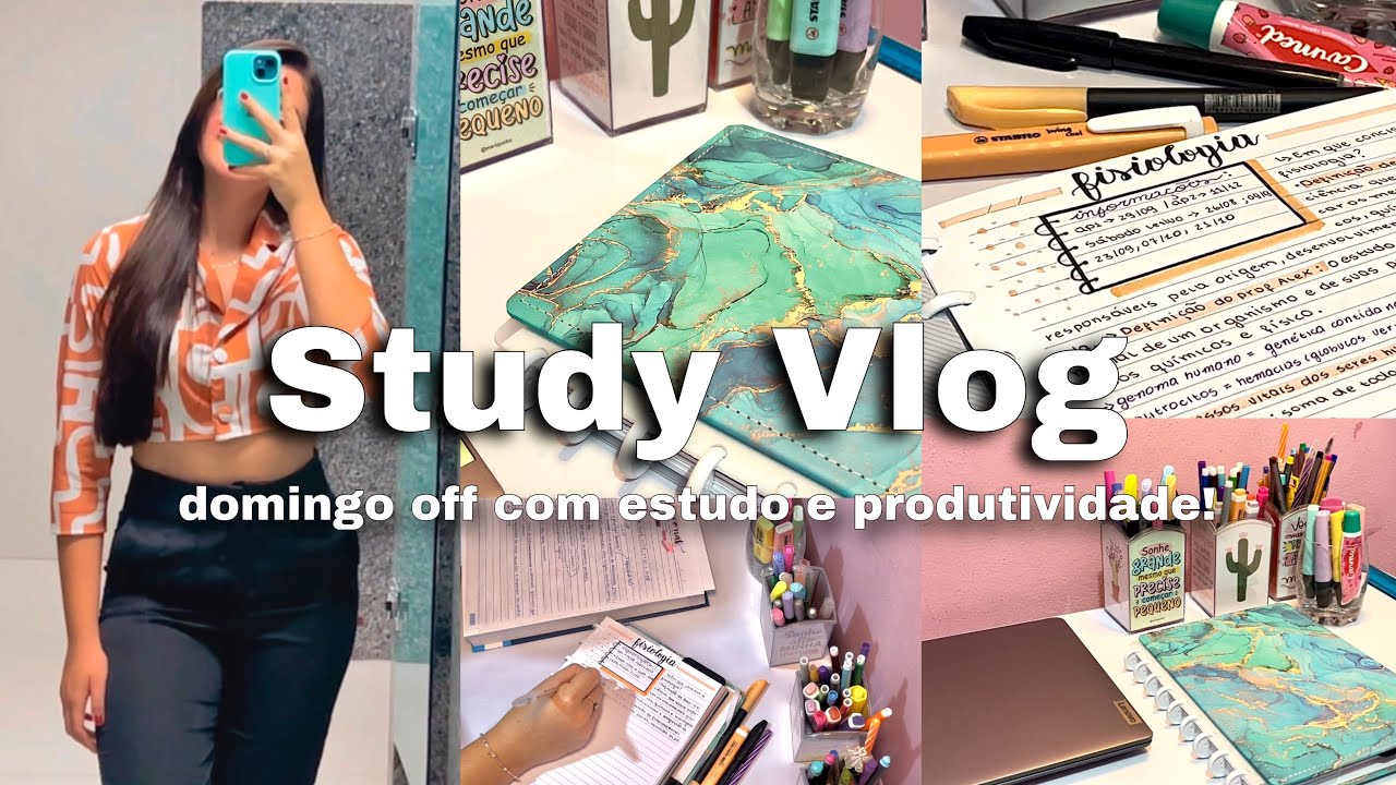 STUDY VLOG narrado| domingo off + passando mat&eacute;ria a limpo! #foryou #study #fpy #vlog