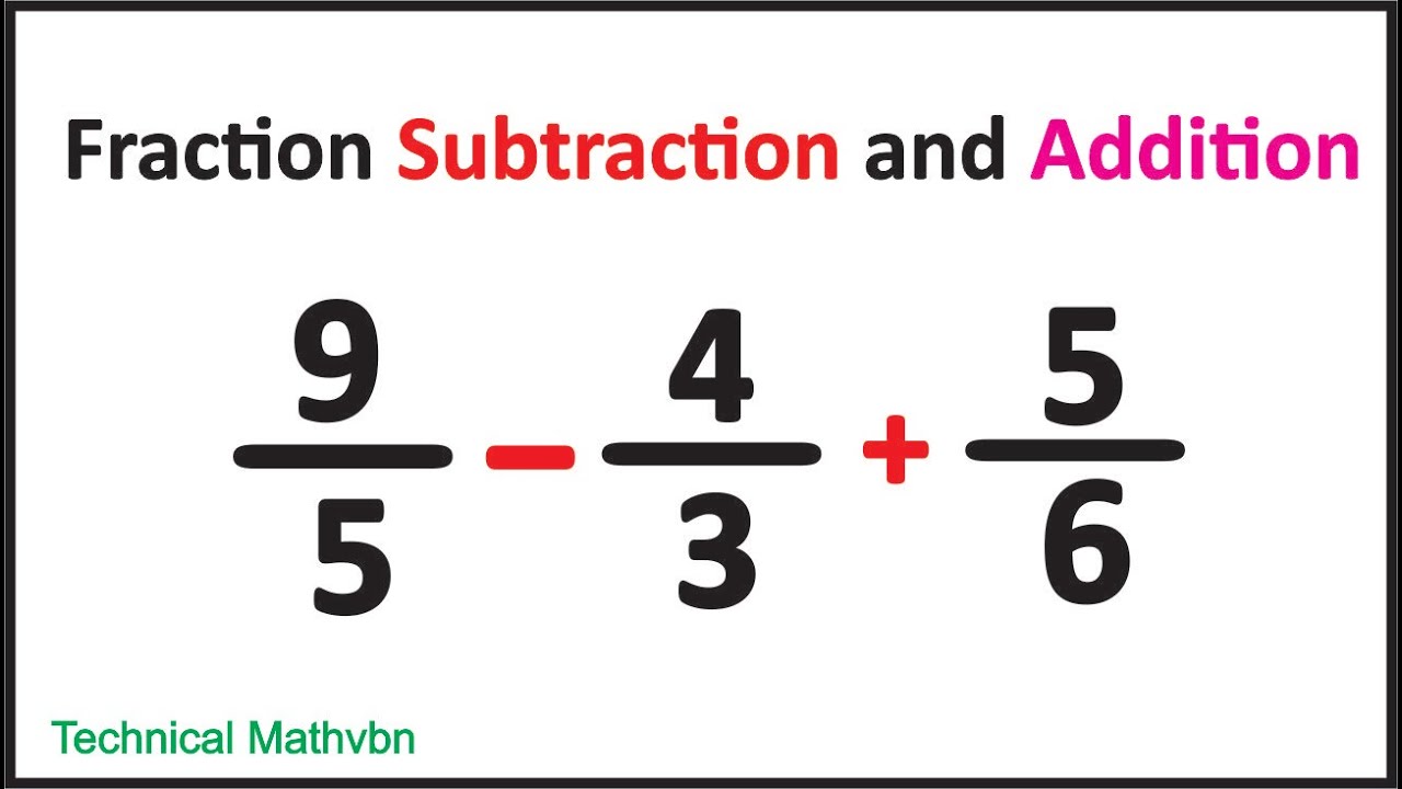 Fraction Addition and Subtraction Trick || How to Simplify Fractions With Different Denominators