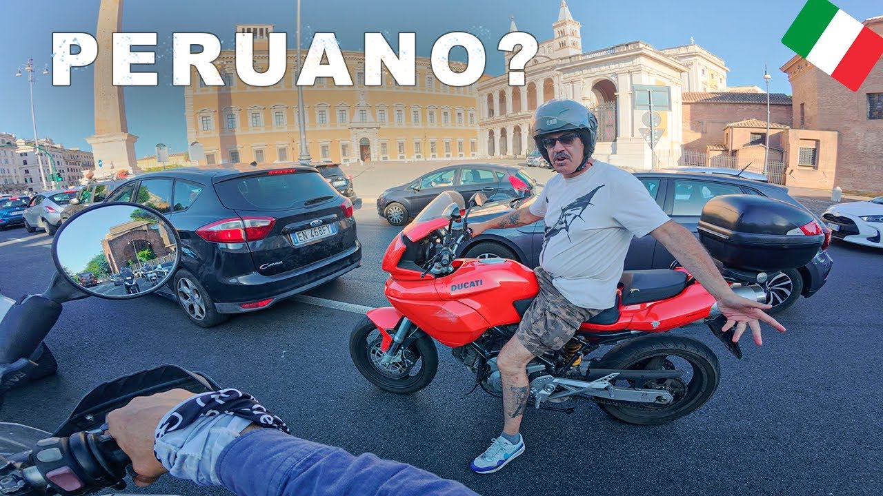 ITALIANOS se SORPRENDEN de VERME con una MOTO PERUANA en ROMA