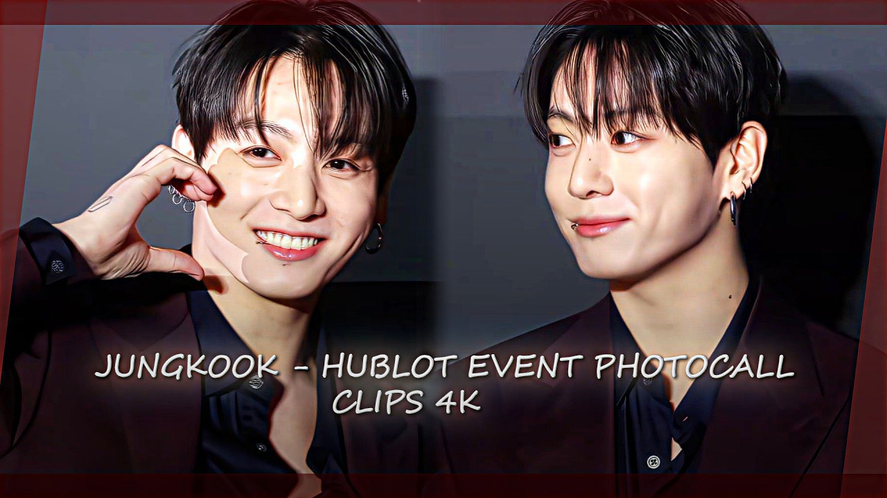JUNGKOOK - BUBLOT EVENT PHOTOCALL CLIPS WITH ( TOPAZ & AE CC 4K )