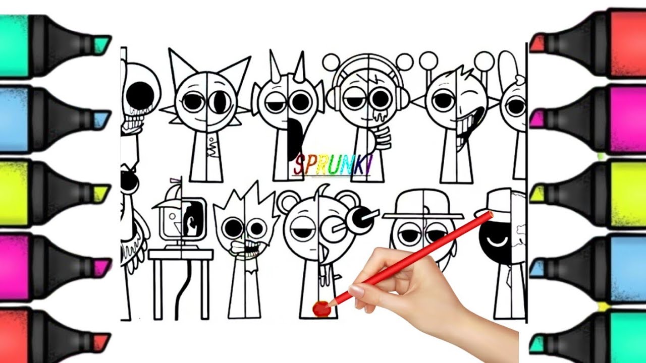 Incredibox Sprunki New Coloring Pages/How to Color all Sprunki Original/NCSmusic
