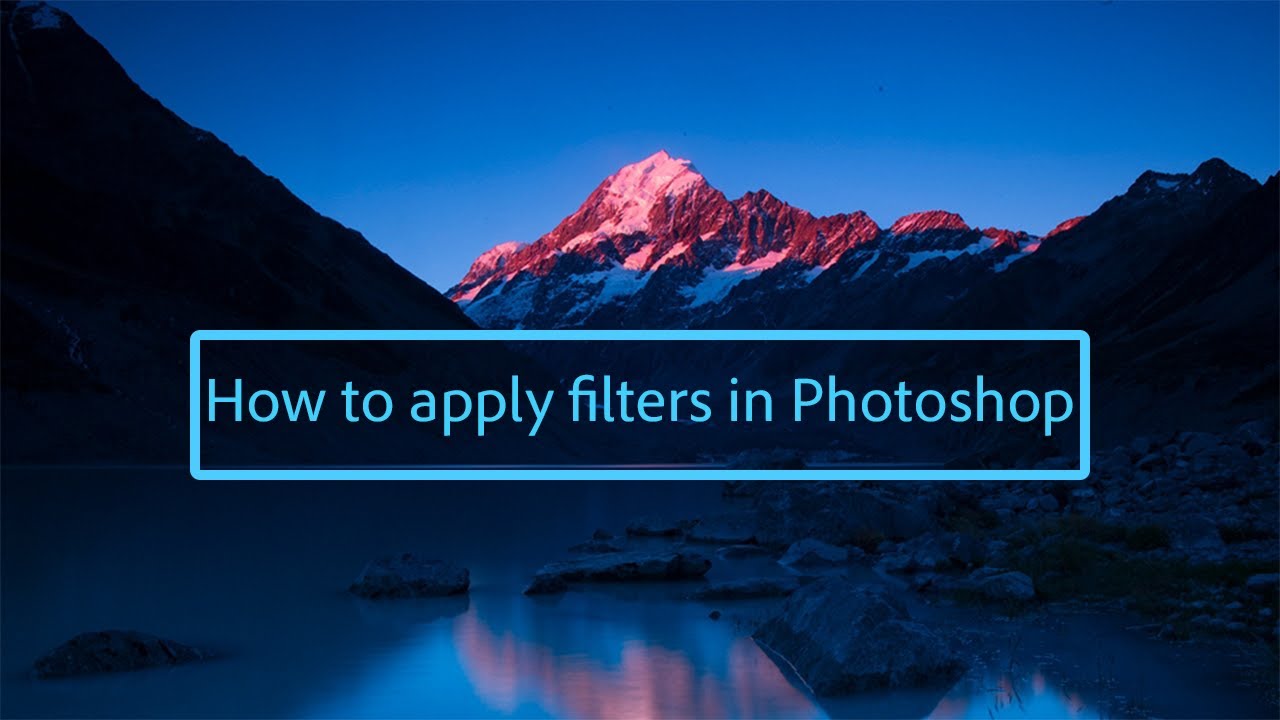 How to apply filters in Photoshop
