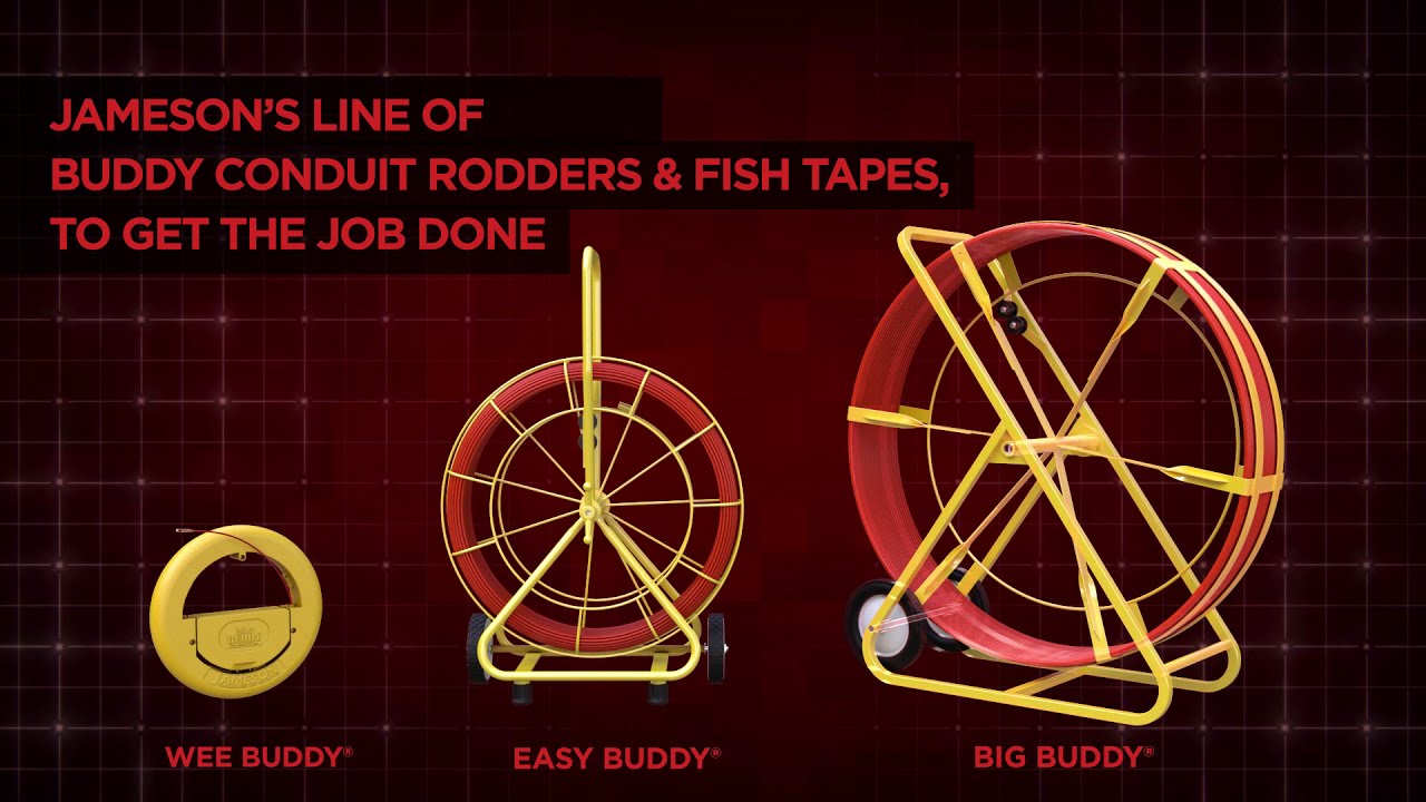 Jameson Buddy Fiberglass Fish Tapes & Conduit Rodders