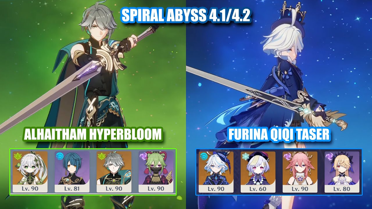 C0 Furina Qiqi Taser & C0 Alhaitham Hyperbloom | Spiral Abyss 4.1/4.2 | Genshin Impact