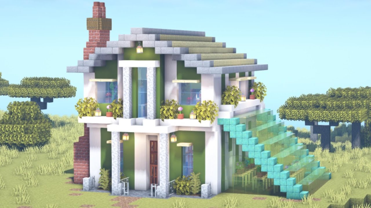 Minecraft Tutorial - How to Build a Green House #86