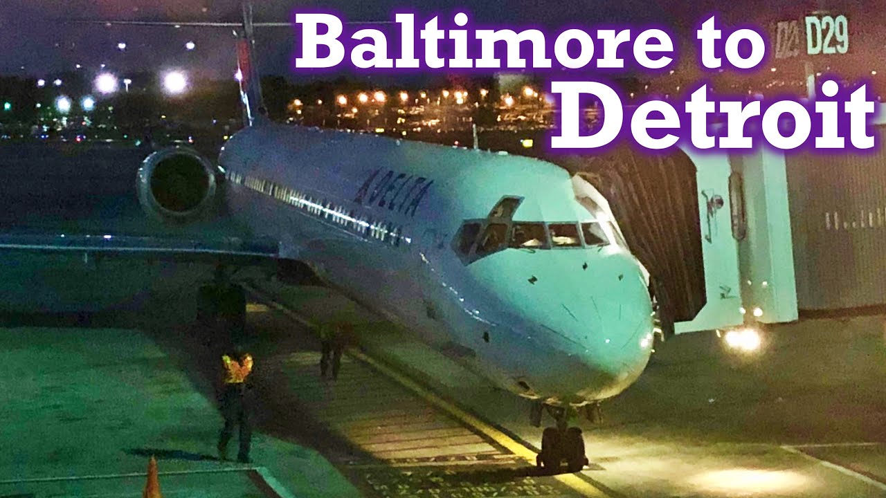 Full Flight: Delta Air Lines MD-90 Baltimore to Detroit (BWI-DTW)