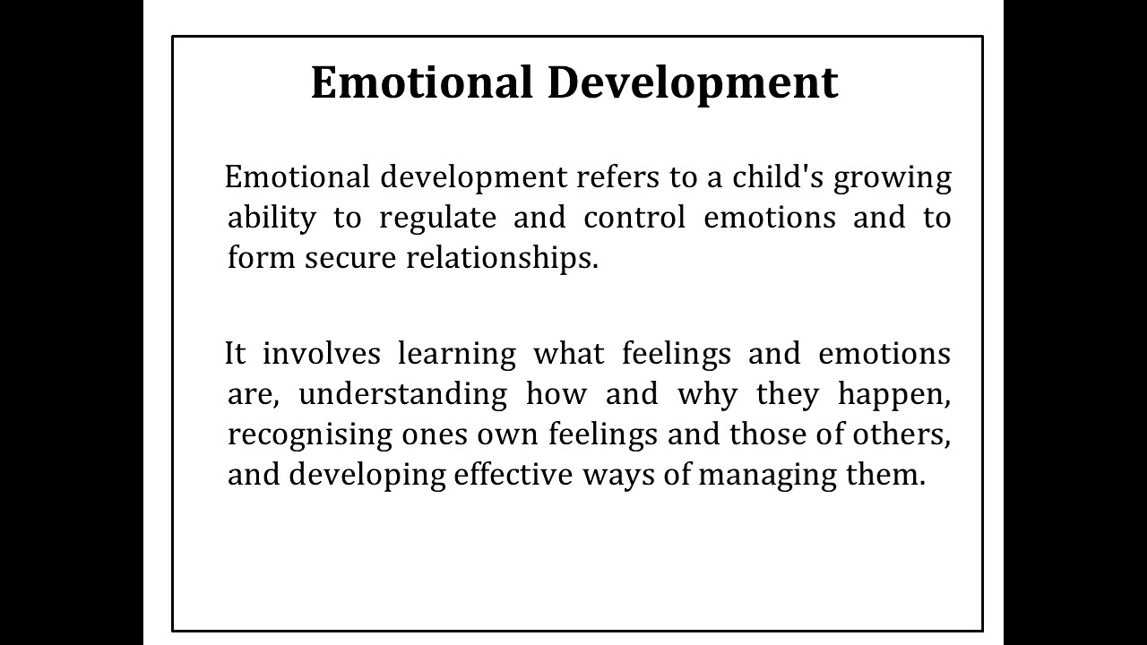 Emotional Development